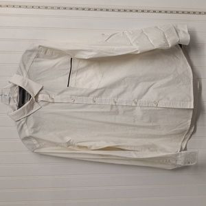 Reaction Kenneth Cole men's casual button down shirt size M color white